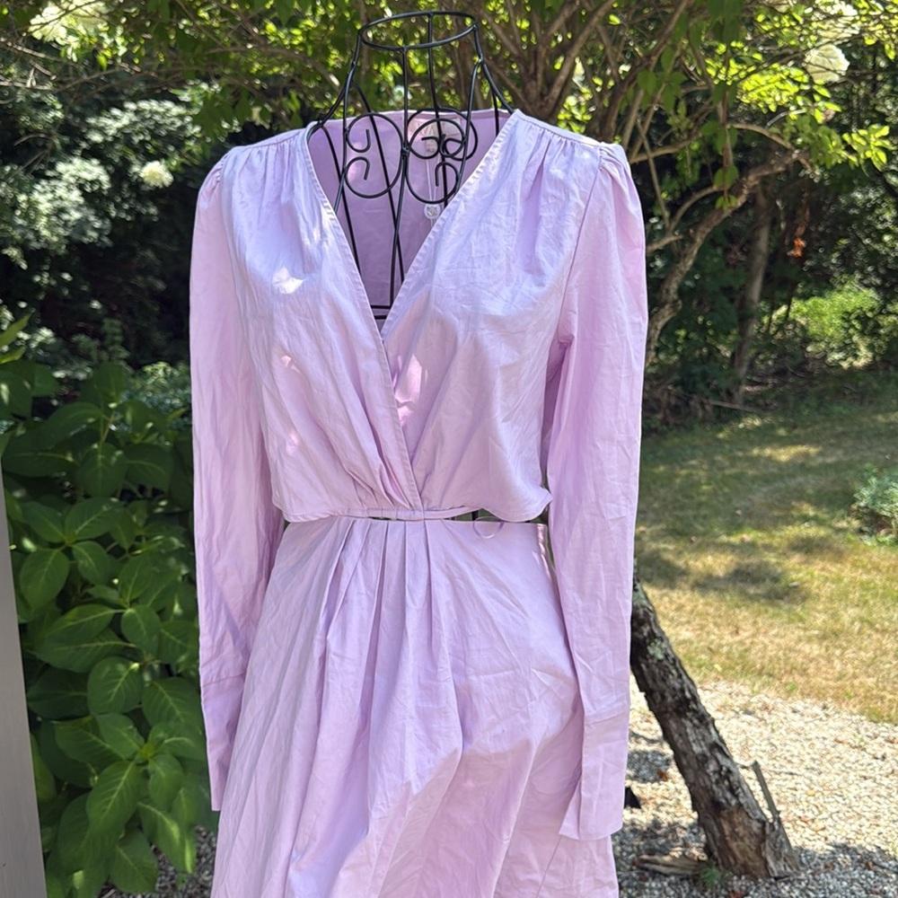 W.A.Y.F. Lavender long sleeve cut out dress. - Picture 3 of 4